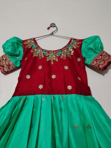Kids gown silk Surat kidswear market